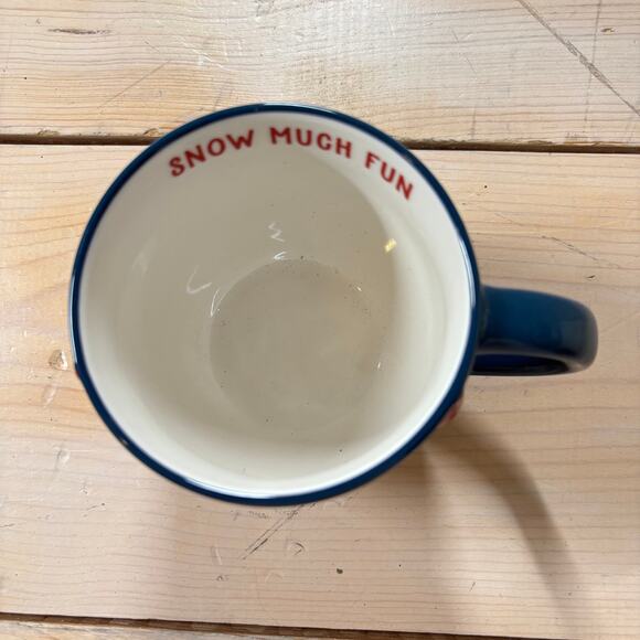 Wondershop Link Feng NWT 16oz Christmas Earthenware Snow Much Fun Penguin Mug - Picture 5 of 7